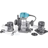 Extol Industrial Oberfräse Kantenfräse Trimmer Multifunktionsfräse 710W, 6/8 mm, Drehzahlregelung, Parallelanschlag, Absaugadapter, variable Grundplatten