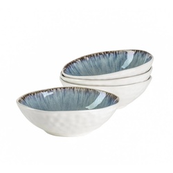 MÄSER Schüssel Frozen, Steingut, (4-tlg) blau