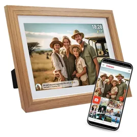 Denver Frameo 1042LW Digitaler Bilderrahmen WiFi hellbraun 10,1 Zoll