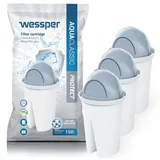 Wessper Classic Filterkartuschen für hartes Wasser passend für Brita Classic Wasserfilterkartuschen, Pack 3