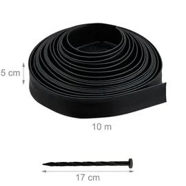 Relaxdays Rasenkante 29,50 m 30 schwarz