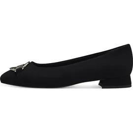 Marco Tozzi by Guido Maria Kretschmer Damen Ballerinas mit Blockabsatz Elegant, Schwarz (Schwarz), 39 EU