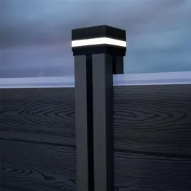 Home Deluxe Pfostenabdeckung Callux Cover mit Solar LED-Beleuchtung 6er Set