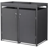ML-Design Mülltonnenbox 132 x 80 x 124 cm anthrazit