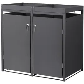 ML-Design Mülltonnenbox 132 x 80 x 124 cm anthrazit
