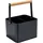 Wenko Utensilienkorb Baco schwarz 16 x 18 x 25 cm