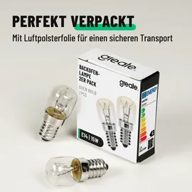 greate Backofenlampe E14 15W 2er Pack weiß