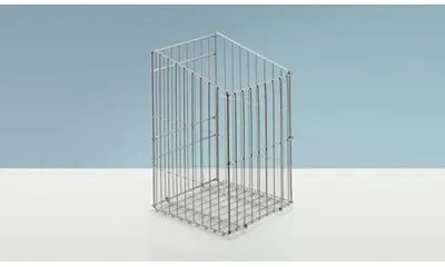 Badezimmer-Wäschekorb,Schrankb. 300mm, 9079904, Stahl silber