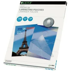 Leitz Laminierfolien iLAM Pouch A3 100 Stück 100 mic transparent, 30.3x42.6 cm