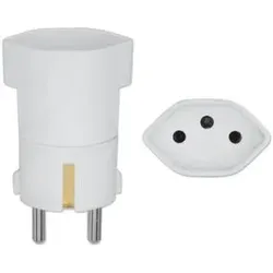 MARTIN KAISER Reisestecker-Adapter für Deutschland/Schweiz kalkweiss