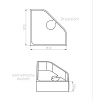 Ottofond Wannenträger Lorca 1372 x 1372 mm