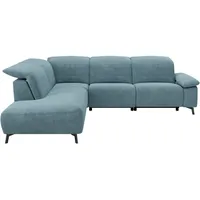 Ecksofa MUSTERRING "MR 370, intelligenter Komfort im modernen Design", light, blau, B:288cm H:83cm T:241cm, 16% Baumwolle, 79% Polyester, 5% Polyacryl, Sofas, Ecksofa, Optionale Relaxfunktion, flexible Kopfteile & klappbare Armlehnen