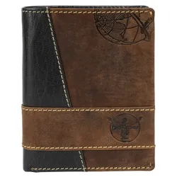 Geldbörse CHIEMSEE, schwarz, Leder, unifarben, leicht glänzend, klassisch, Kleinlederwaren, echt Leder