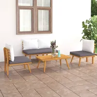 vidaXL Modell 15 Loungeset mit Auflagen braun
