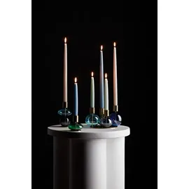 Holmegaard Kerzenständer Bubble Glas hellblau/smoke