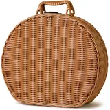 Rattan Aufbewahrungskorb Koffer, Rattan-Koffer mit Hand kleine Koffer Vintage-Koffer Gewebter Aufbewahrungskorb Geschenkboxen Körbe Für Kleidung, Decken, Handtücher, Spielzeug. (M)
