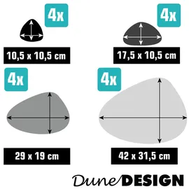 Dune Design DuneDesign Tischset Filz Platzset Untersetzer für 4 Abwaschbar Hitzefest