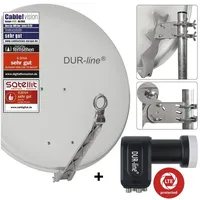 Dur-Line Select 75/80 hellgrau + Quad LNB