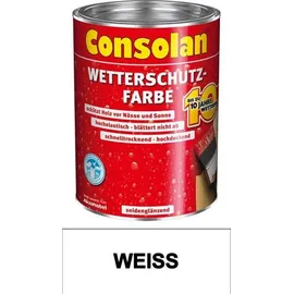 Consolan Wetterschutz-Farbe 750 ml weiß seidenglänzend