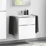 evineo ineo4 Unterschrank B: 61 cm, 2 Auszüge, mit Griff, für Duravit ME by Starck Waschtisch,, BE0265WH,