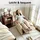 MCombo Fernsehsessel 7027 Stoff 67,5 x 105 x 86,5 cm Beige elektrisch mit Aufstehhilfe