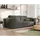 idohome Schlafcouch Cord 3-Sitzer Silber