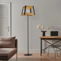 ETC Shop Retro Steh Leuchte Wohn Ess Zimmer Holz