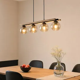 LINDBY Enrique 3-flg. 90 cm rund/Amber/Black/Oak