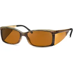 Sonnenbrille ESCHENBACH OPTIK "ambelis", Damen, orange (orange, braun), casual, Brillen, mit seitlichen Belüftungsschlitzen gegen Beschlagen