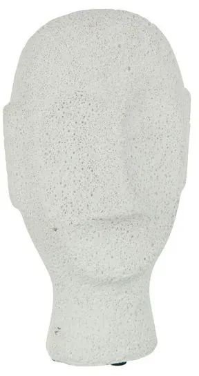 DAHEIM Deko-Figur Kopf 20 cm Stein, Marmor, Granit Weiß S (Small)