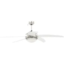 vidaXL 128 cm Deckenventilator weiß mit Licht