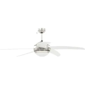 vidaXL 128 cm Deckenventilator weiß mit Licht
