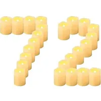 72 Flackernde, Flammenlose Led-teelichter, Batteriebetrieben, Elektrische Teelichter, Kleine Kerzen Für Geburtstag, Hochzeit, Halloween Und Weihnachtsdekoration