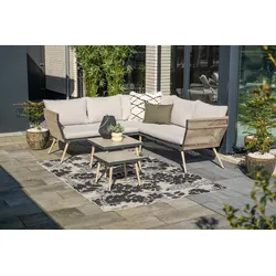 Garden Impressions Aluminium Ecklounge-Set "Heraklion" inkl. Beistelltischen und Sitzkissen,natur,