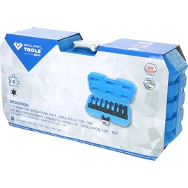 BRILLIANT TOOLS Kraft Bit-Stecknuss Satz Torx 8-tlg. T30 - T80