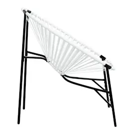 vidaXL Gartenstuhl in Ei-Form 69 x 83,5 x 82 cm schwarz/weiß 1 St.