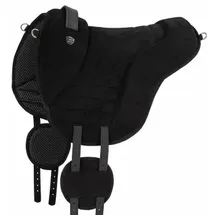 Equinate Reitpad Harper aus synthetischem Wildleder Schwarz