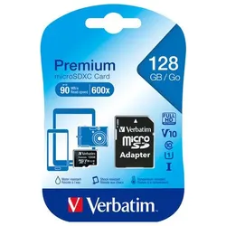 1St. VERBATIM MICROSDXC CARD 128GB microSDXC Card 128GB,Premium,Class 10 U1