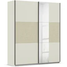 Rauch Schwebetürenschrank »Senja«, mit Spiegel und Bauchbinde in angesagter rattanoptik), beige