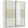 Rauch Schwebetürenschrank »Senja«, mit Spiegel und Bauchbinde in angesagter rattanoptik), beige