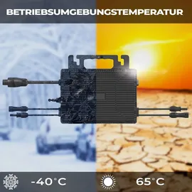 sunniva SUNNIVA® Balkonkraftwerk komplett Steckdose Astro-Energy 800W Micro Wechselrichter PV Solaranlage 4x440W Solarmodule, inkl.5m Kabel, Y-Verteiler, Bluetooth, WIFI