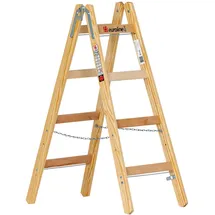 Euroline Premium Holz-Sprossenstehleiter 2 x 4 Sprossen (1050104)