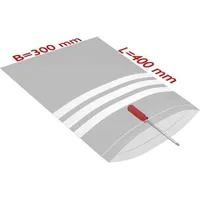 TransPak PE-Druckverschlussbeutel, 300x400mm, 50μ, transparent, Beschriftungsfeld,