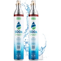 SodaSmart Premium CO2 Zylinder für Quooker Wassersprudler | Gefüllt mit 425g Kohlensäure +25g extra für mehr als 60l | Kohlendioxid-Zylinder als Reservepack