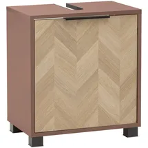 Schildmeyer Waschbeckenunterschrank Piazza 160385, Mauve/Fischgräten Dekor, 50,3 x 33 x 56 cm