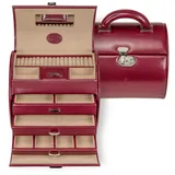 Windrose Merino Schmuckkasten 22.5 cm rot