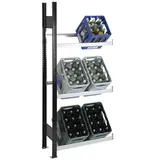 Schulte Lagertechnik SCHULTE Anbauregal 37003-S schwarz, silber 75,0 x 30,0 x 180,0 cm
