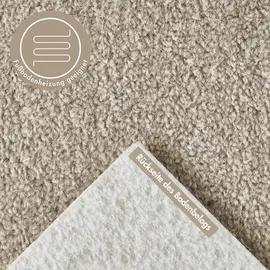 Andiamo Teppichboden ANDIAMO "Ines, Kräuselvelours, Gesamthöhe 8,5 mm, Luxusklasse LC2", beige, B:400cm L:600cm, Kunstfaser, Teppiche, Uni Farben, Breite 400 cm, strapazierfähig & pflegeleicht
