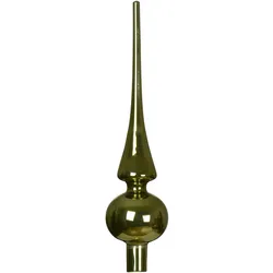 Christbaumspitze Glas 26cm - Rosmarin glänzend
