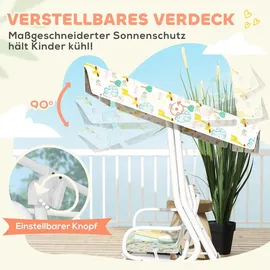 aiyaplay Hollywoodschaukel Weiß 2-Sitzer